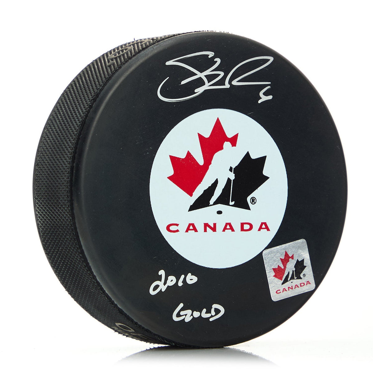 Shea Weber Team Canada Signed Olympic Hockey Puck with 2010 Gold Note product image 1, provided for visual reference and