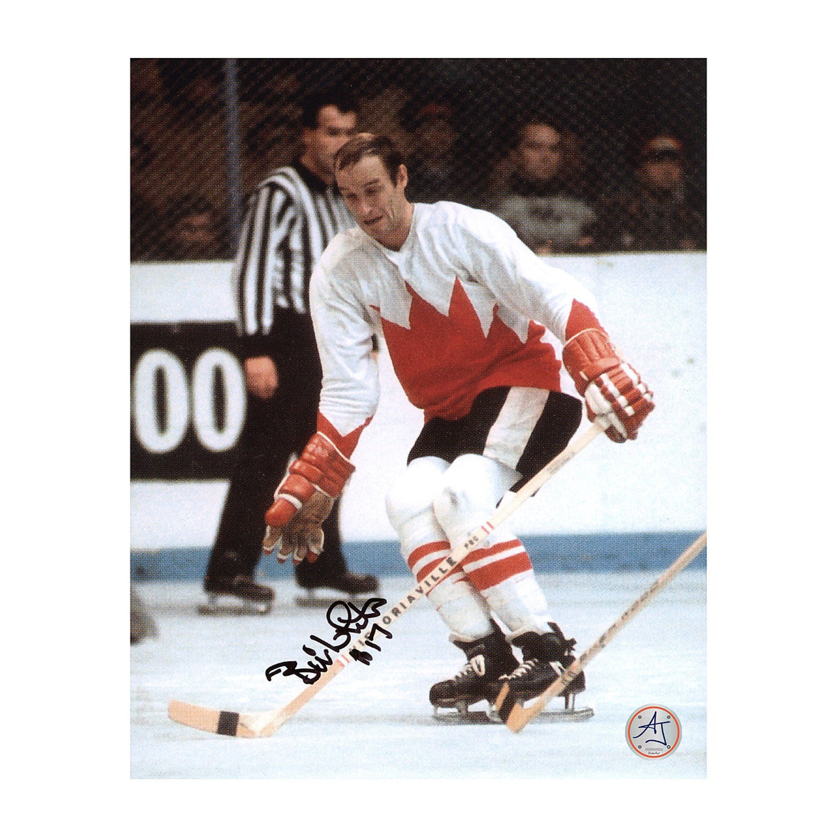 Bill White Signed Team Canada Game Action 8x10 Photo product image 1, provided for visual reference and product detail review