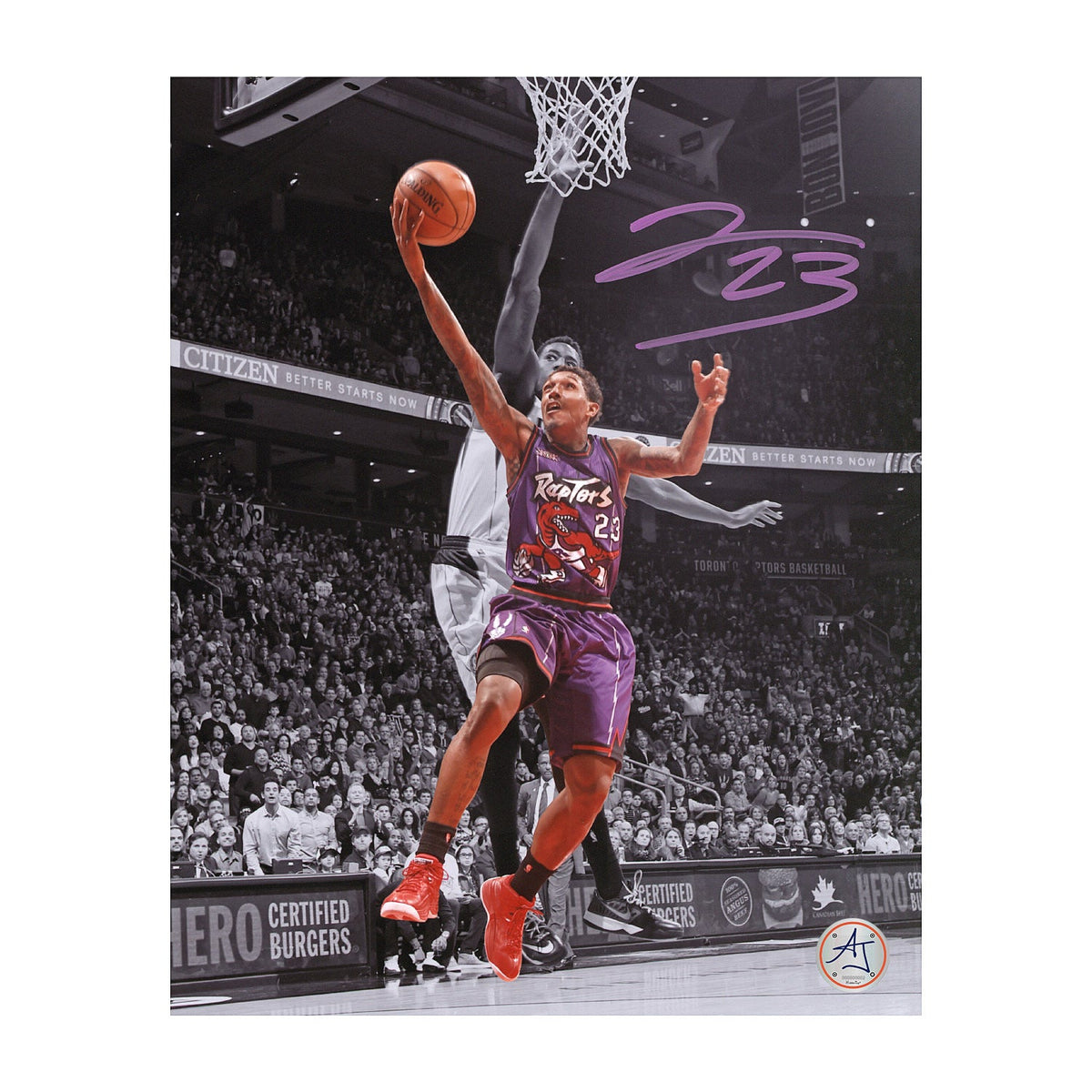Lou Williams Autographed Toronto Raptors Colour Isolation 8x10 Photo product image 1, provided for visual reference and
