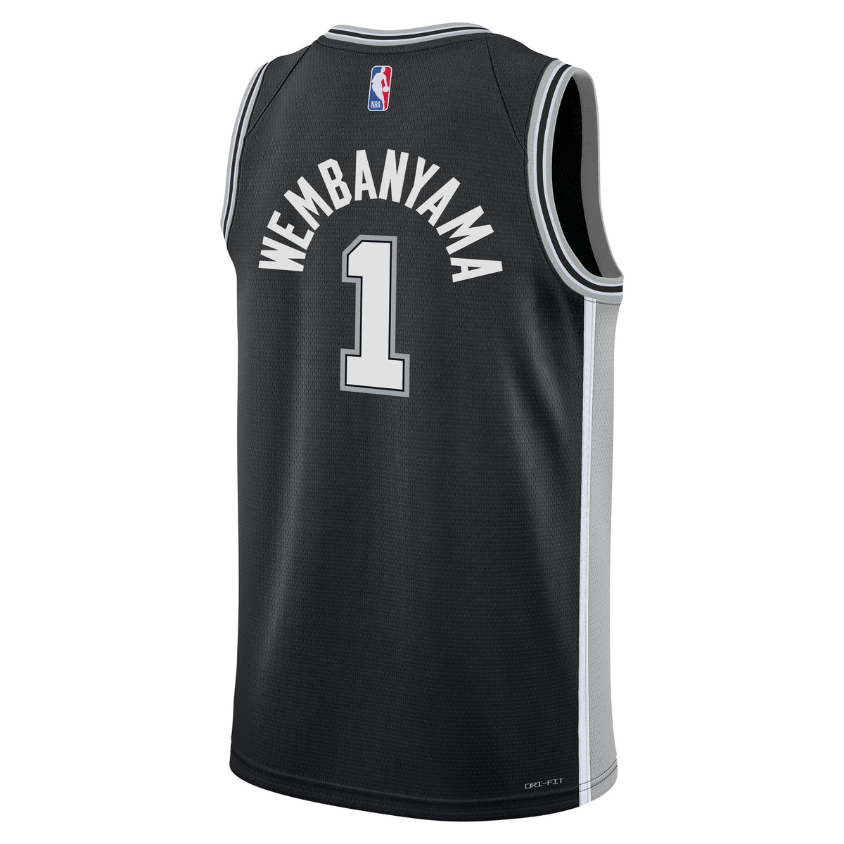 San Antonio Spurs Victor Wembanyama Nike Black Swingman Icon Jersey product image 3, provided for visual reference and