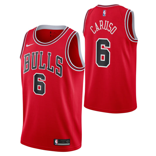 Chicago Bulls Alex Caruso Red Nike Replica Jersey product image 1, provided for visual reference and product detail review
