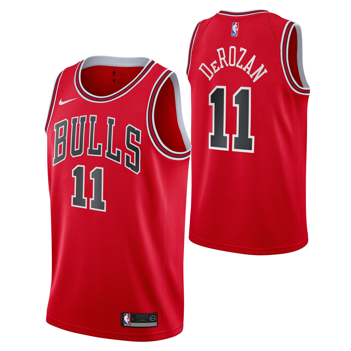 Chicago Bulls Demar Derozan Red Nike Swingman Icon Jersey product image 1, provided for visual reference and product detail