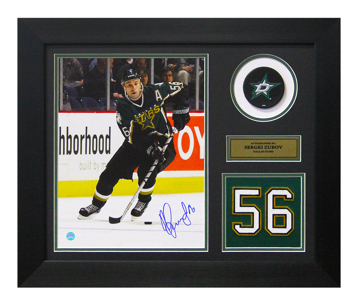 Sergei Zubov Dallas Stars Signed Franchise Jersey Number 20x24 Frame product image 1, provided for visual reference and