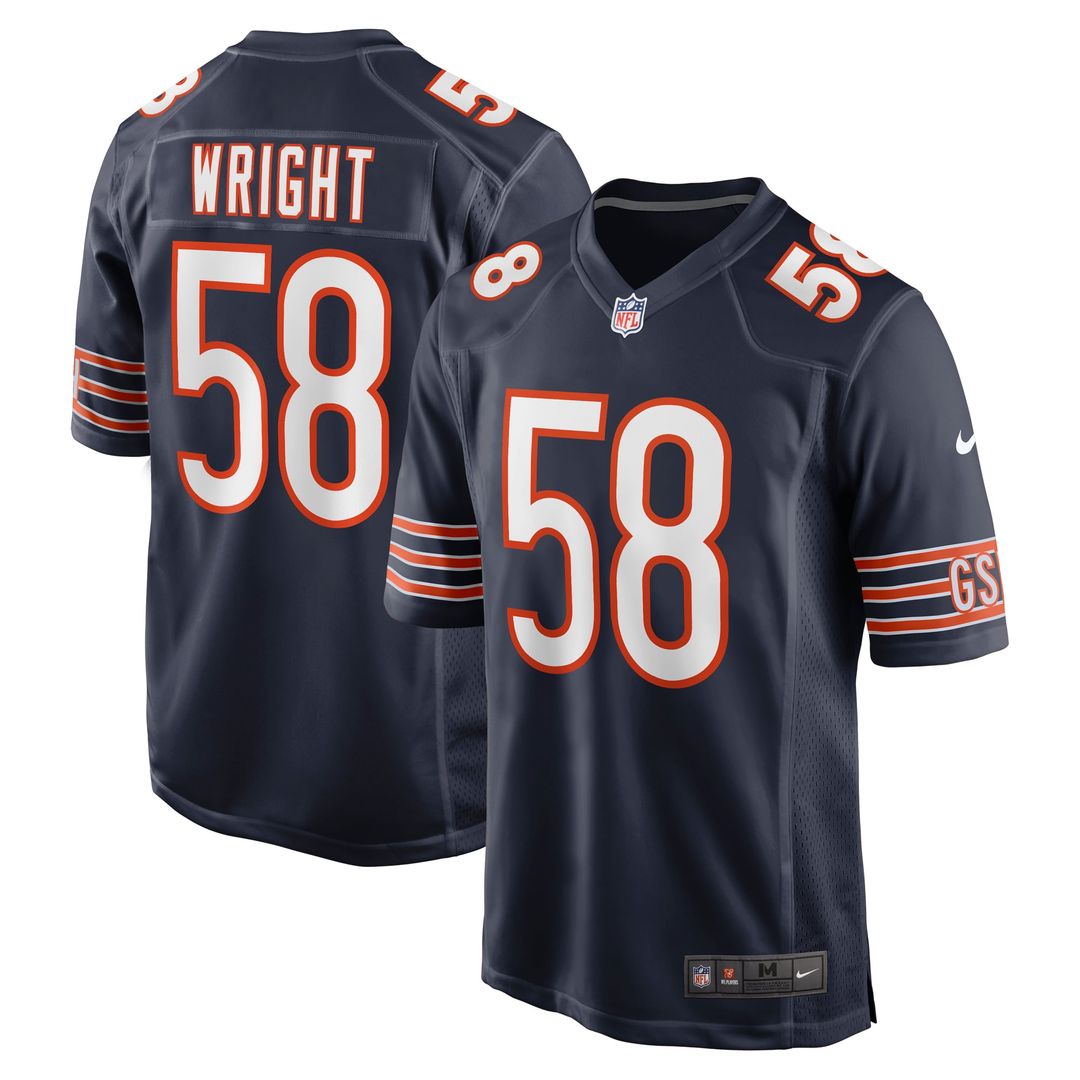Chicago Bears Darnell Wright Nike Navy Game Jersey product image 1
