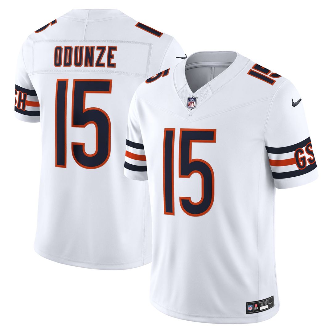 Chicago Bears Rome Odunze Nike White Vapor FUSE Stitched product image 1