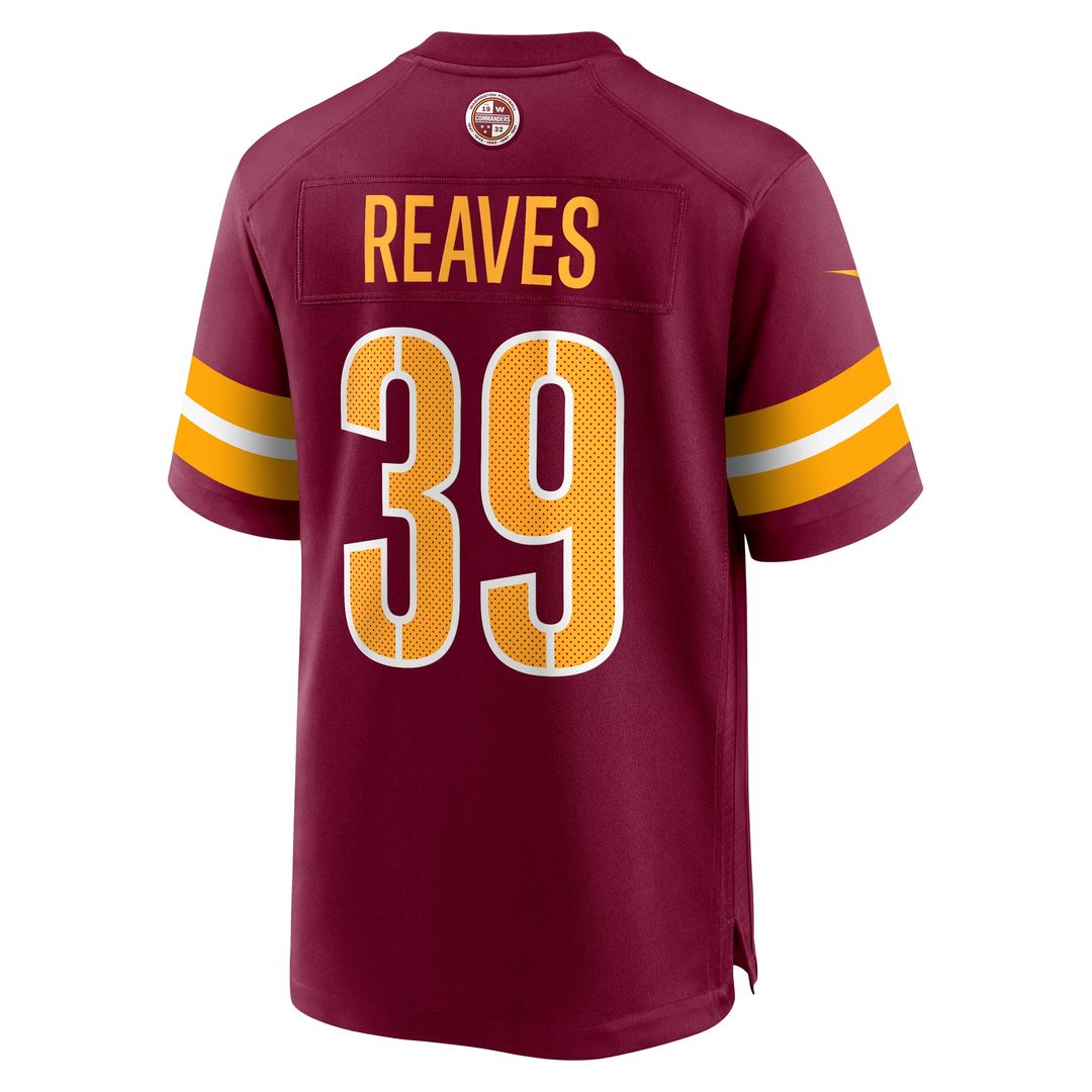 Washington Commanders Jeremy Reaves Nike Burgundy Game product image 3