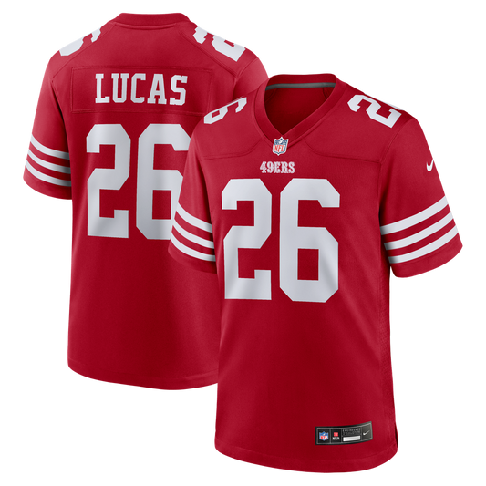 San Francisco 49ers Chase Lucas Nike Scarlet Game Jersey product image 1