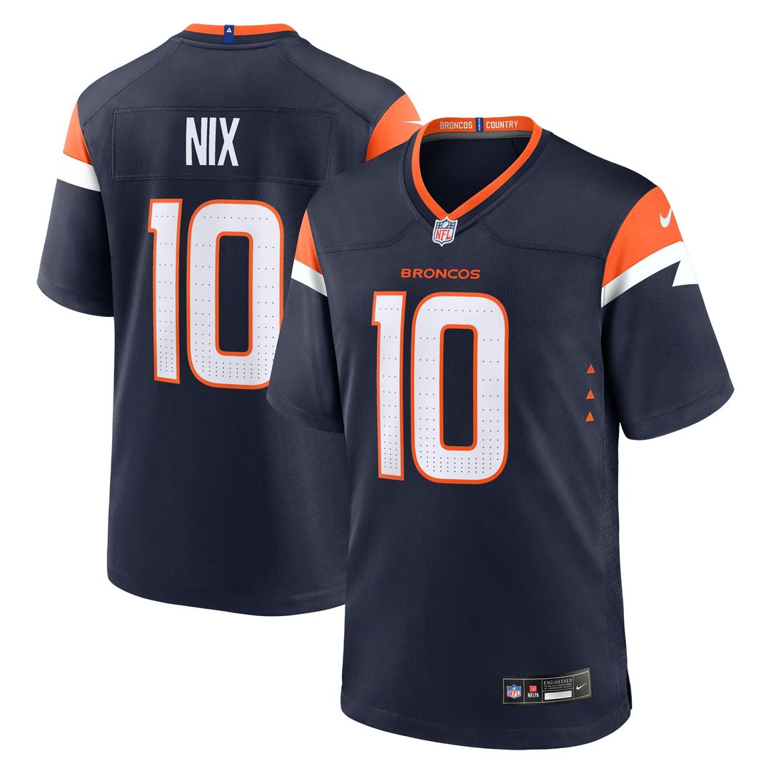 Denver Broncos Bo Nix Nike Orange Game Jersey product image 21