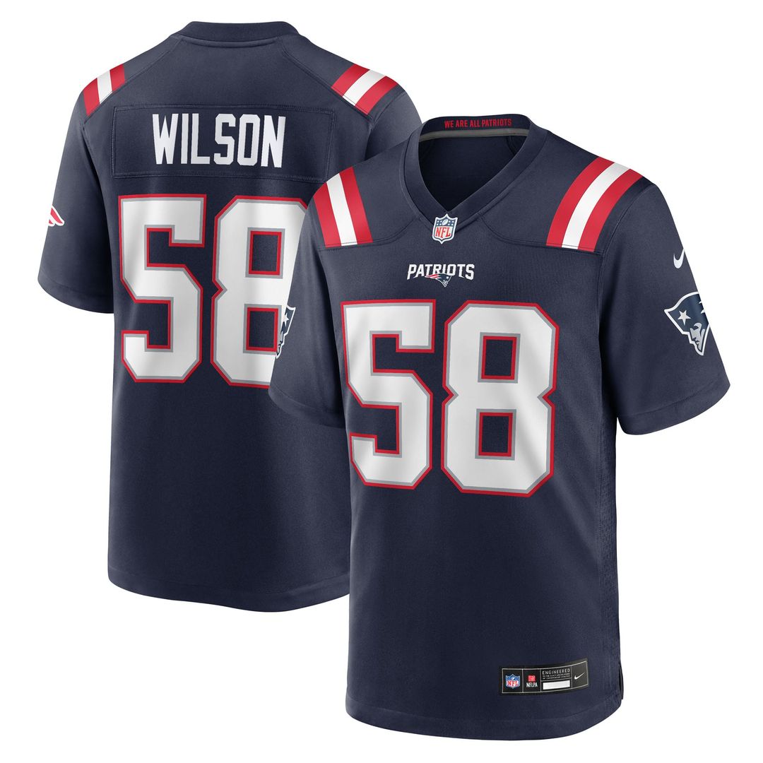 New England Patriots Jared Wilson Nike Navy Game Jersey product image 1