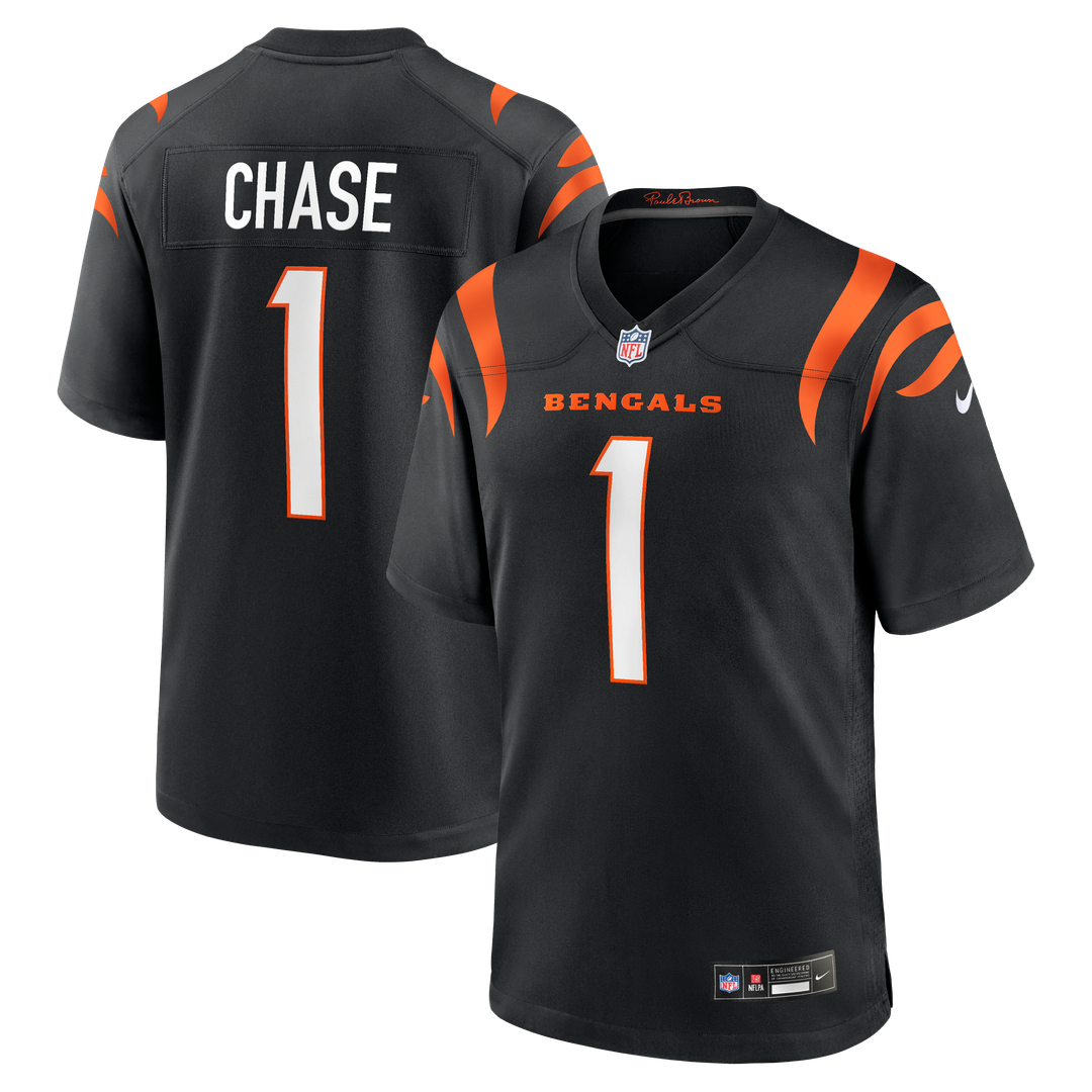 Cincinnati Bengals Ja'Marr Chase Nike Black Game Jersey product image 1