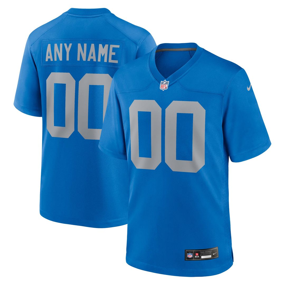 Detroit Lions Nike Blue Alternate Custom Jersey product image 1