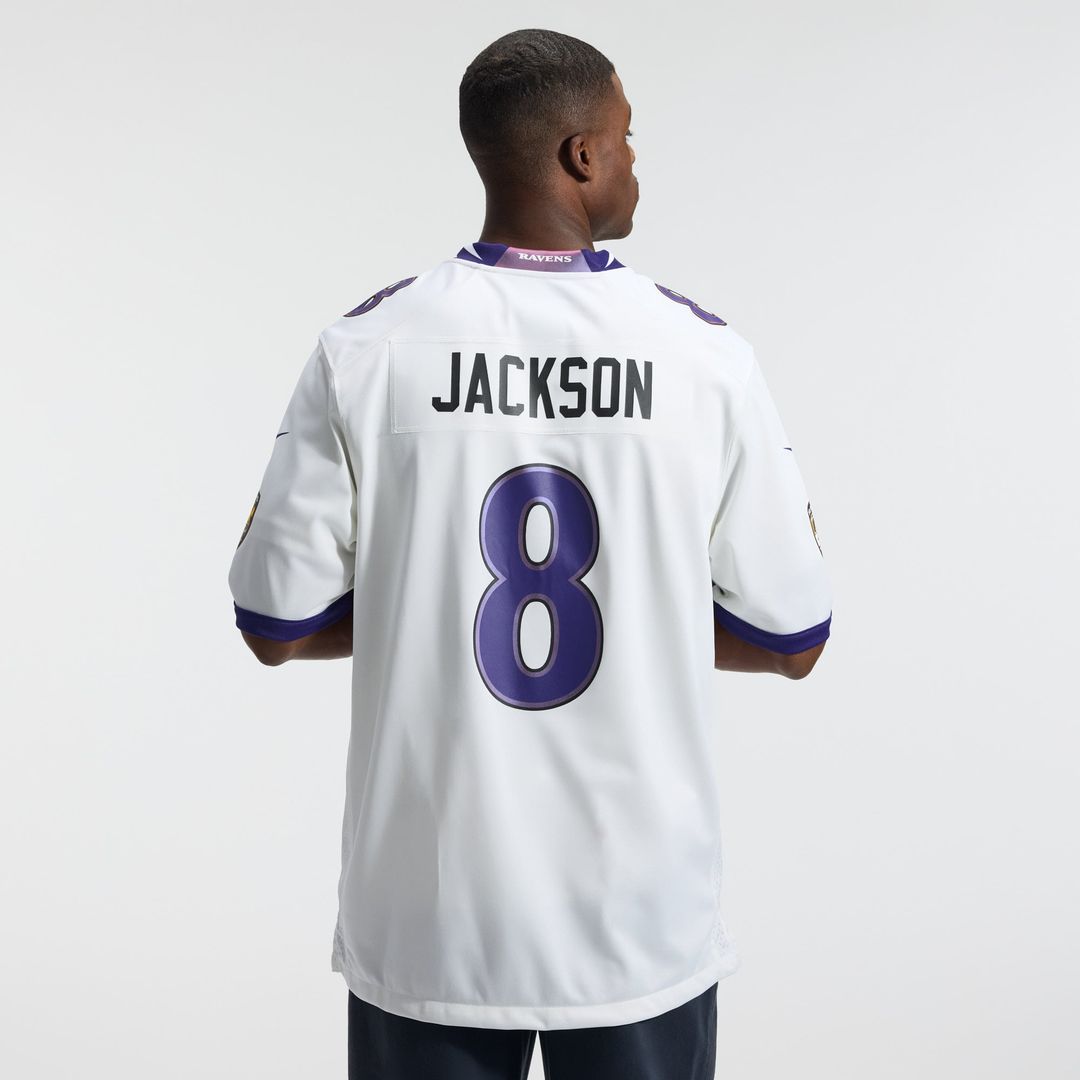Baltimore Ravens Lamar Jackson Nike White Game Jersey product image 3