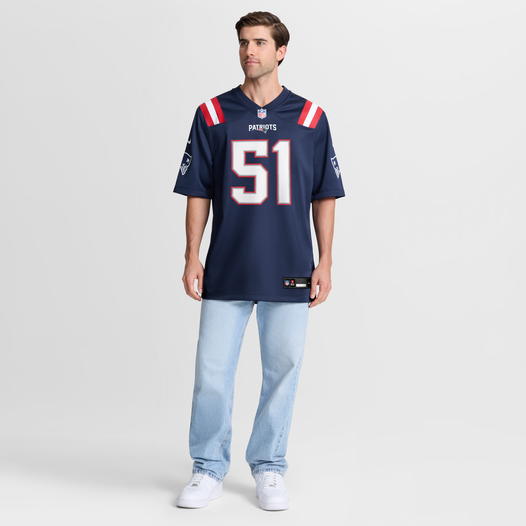 New England Patriots James Hudson Nike Navy Game Jersey product image 2