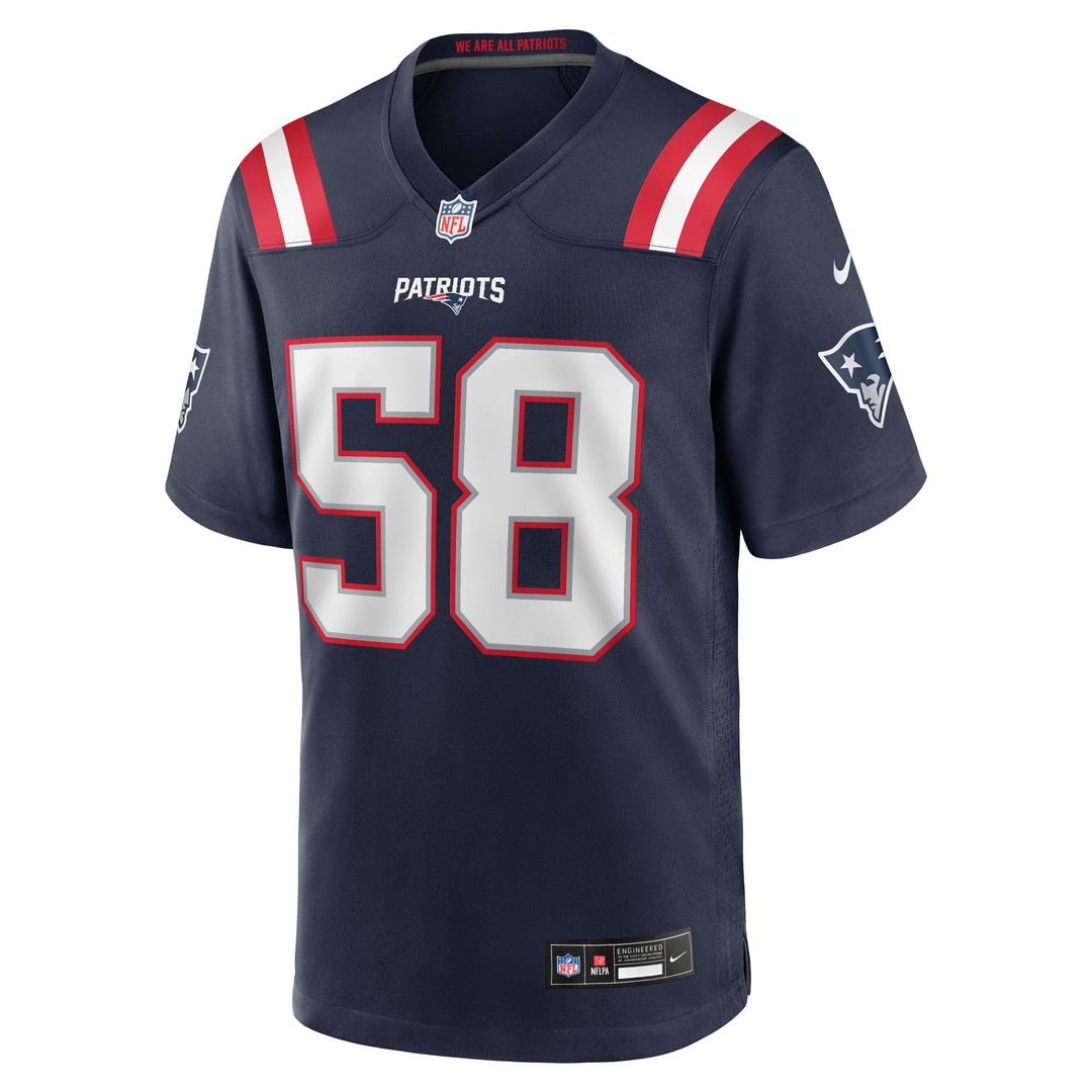 New England Patriots Jared Wilson Nike Navy Game Jersey product image 2