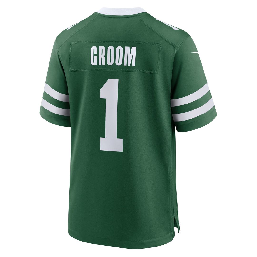 New York Jets Number 1 Groom Nike Legacy Green Game Jersey product image 3
