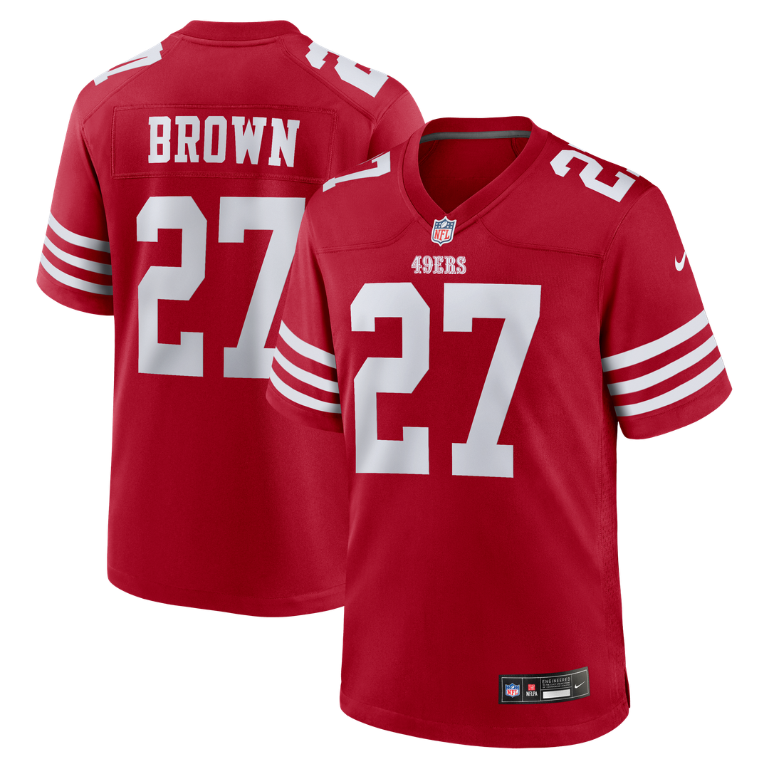 San Francisco 49ers Ji'Ayir Brown Nike Scarlet Game Jersey product image 1