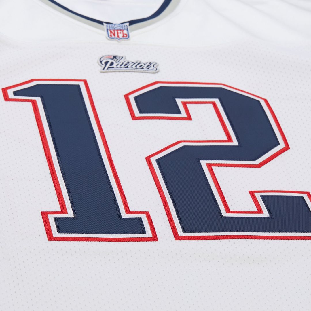 New England Patriots Tom Brady Mitchell & Ness White 2000 product image 3
