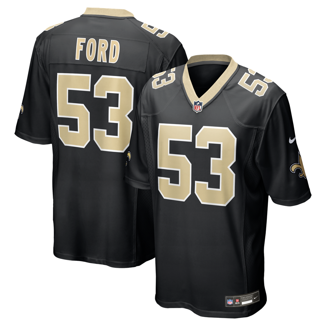 New Orleans Saints Jaylan Ford Nike Black Game Jersey product image 1