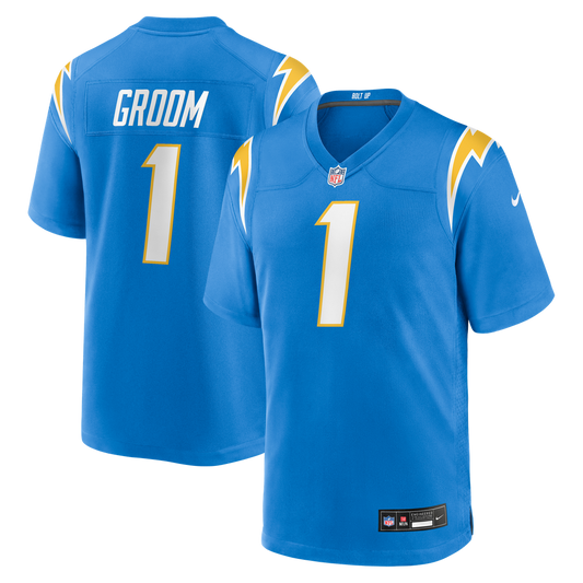 Los Angeles Chargers Number 1 Groom Nike Powder Blue Game product image 1