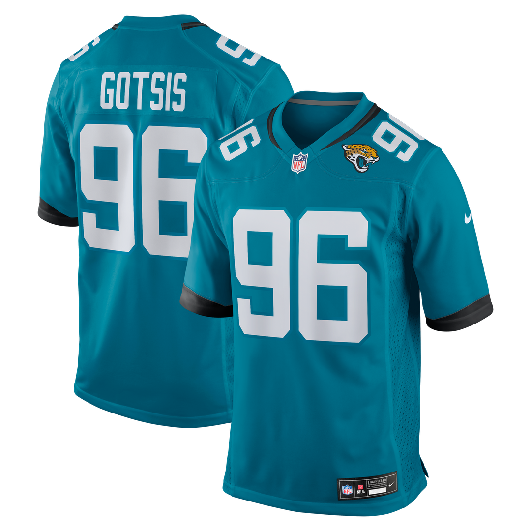 Jacksonville Jaguars Adam Gotsis Nike Teal Game Jersey product image 1