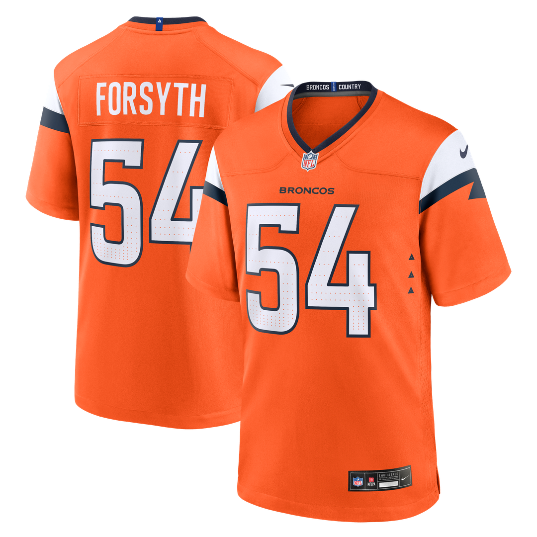 Denver Broncos Alex Forsyth Nike Orange Game Jersey product image 1