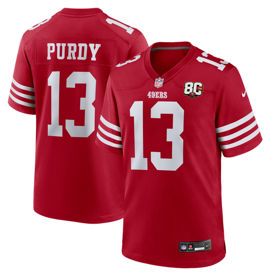 San Francisco 49ers Brock Purdy Nike Scarlet 80th product image 1