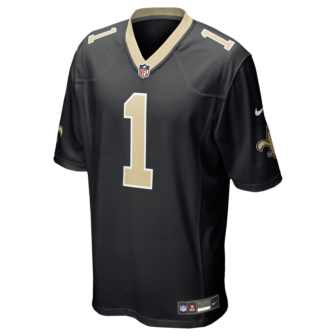 New Orleans Saints Number 1 Dad Nike Black Game Jersey product image 2