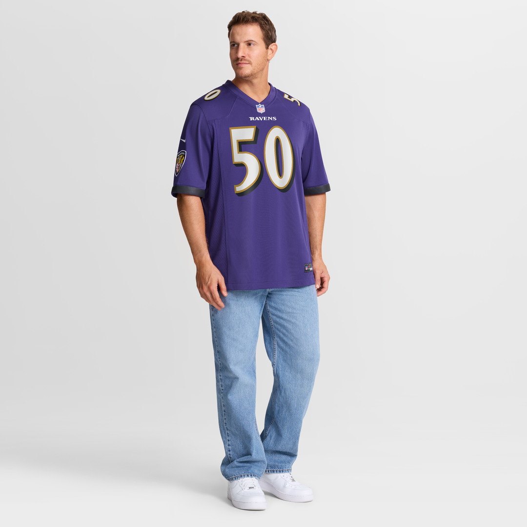 Baltimore Ravens Adisa Isaac Nike Purple Game Jersey product image 4