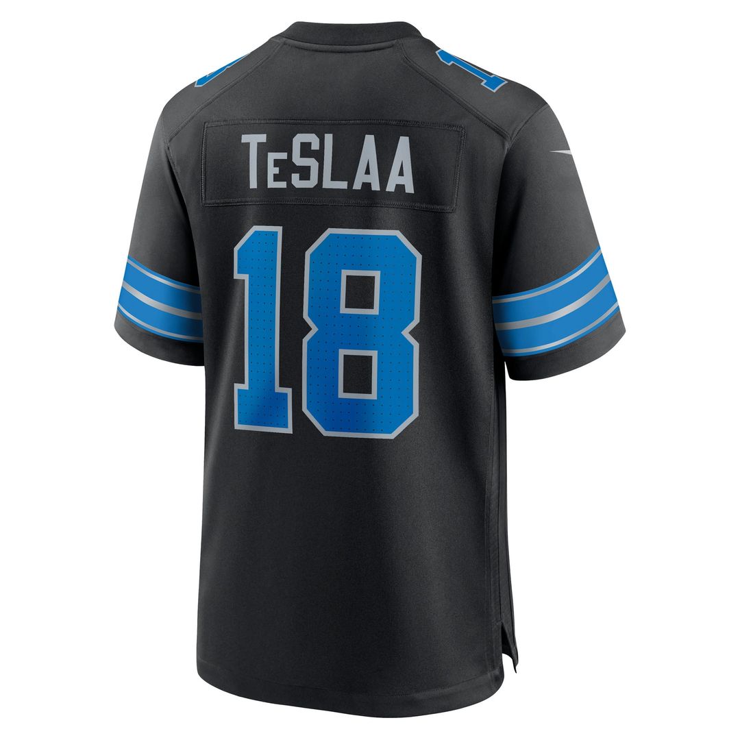 Detroit Lions Isaac TeSlaa Nike Black Alternate Game Jersey product image 9