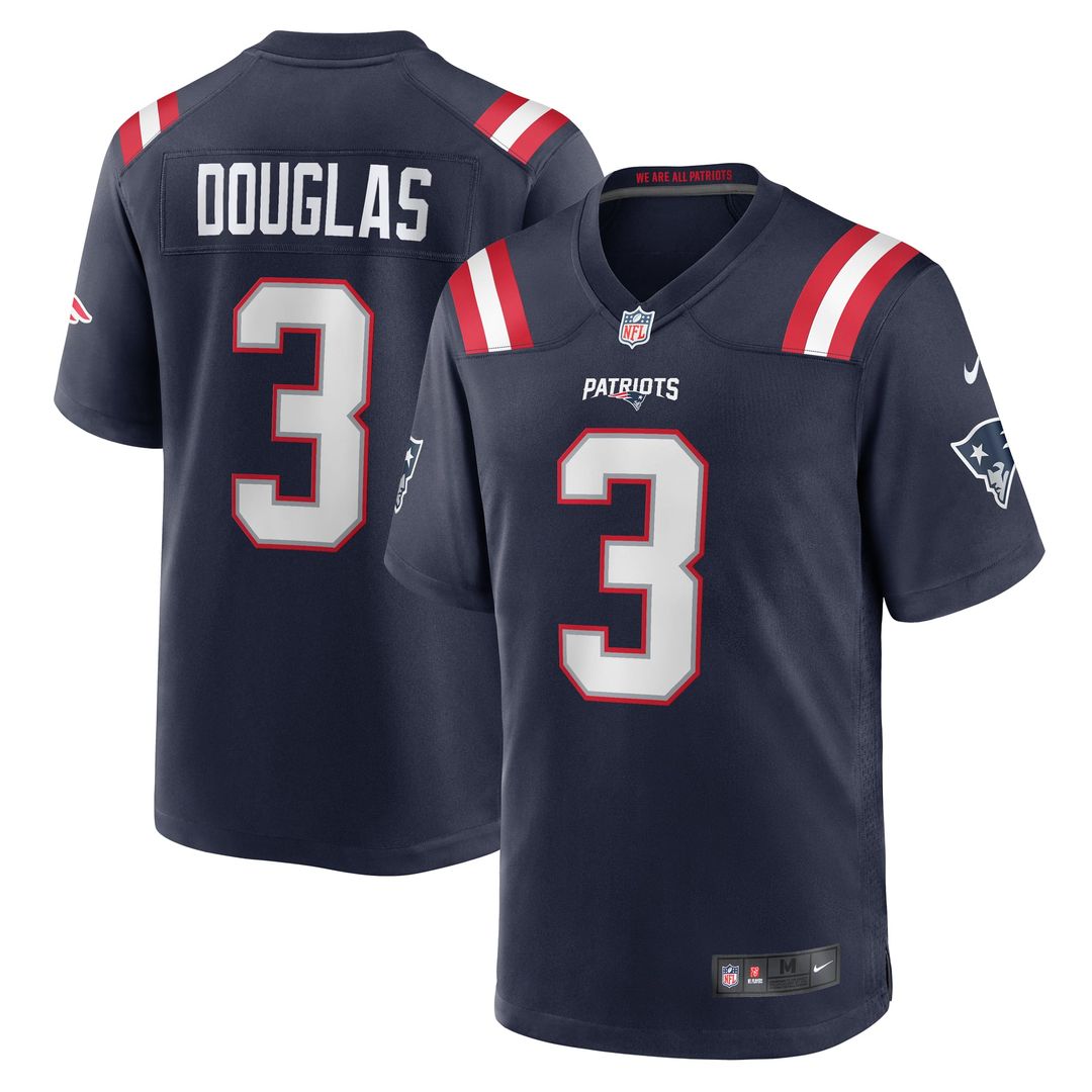 New England Patriots Demario Douglas Nike Navy Game Jersey product image 1
