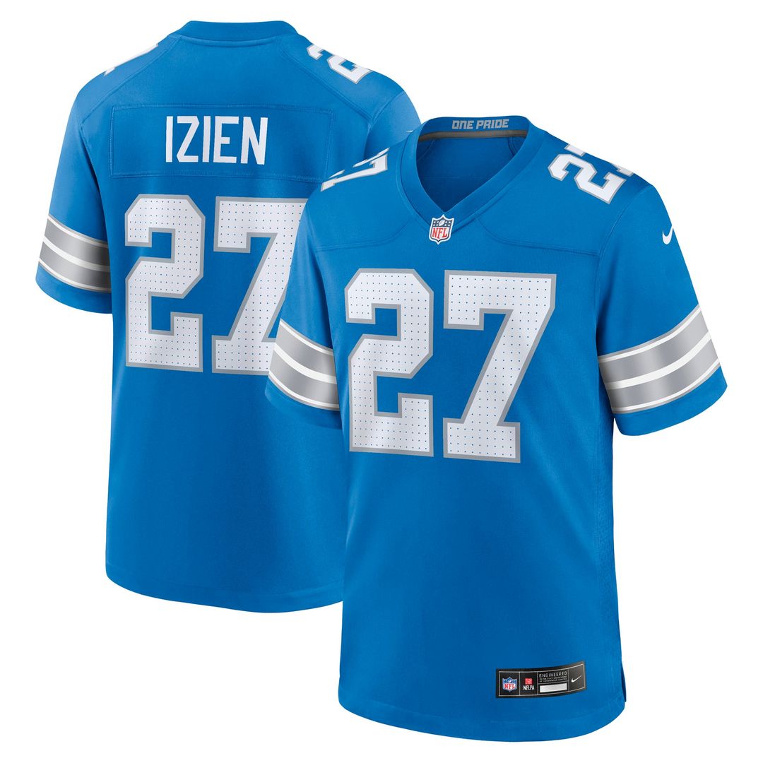 Detroit Lions Christian Izien Nike Blue Game Jersey product image 1