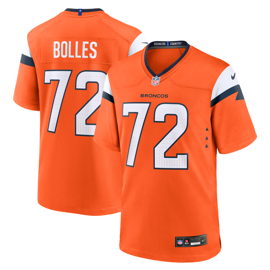 Denver Broncos Garett Bolles Nike Orange Game Jersey product image 1