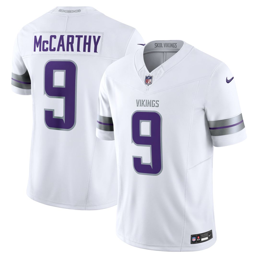 Minnesota Vikings J.J. McCarthy Nike White Vapor FUSE product image 1