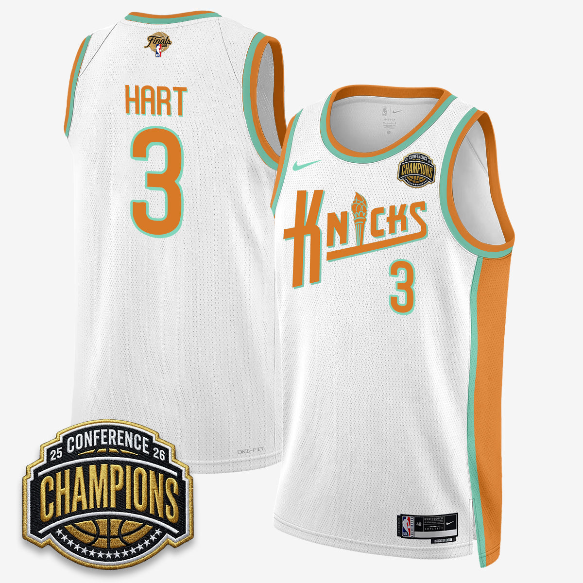 NYK 2026 Eastern Conference Champions Special Edition Jersey V2- Stitched product image 5, provided for visual reference and