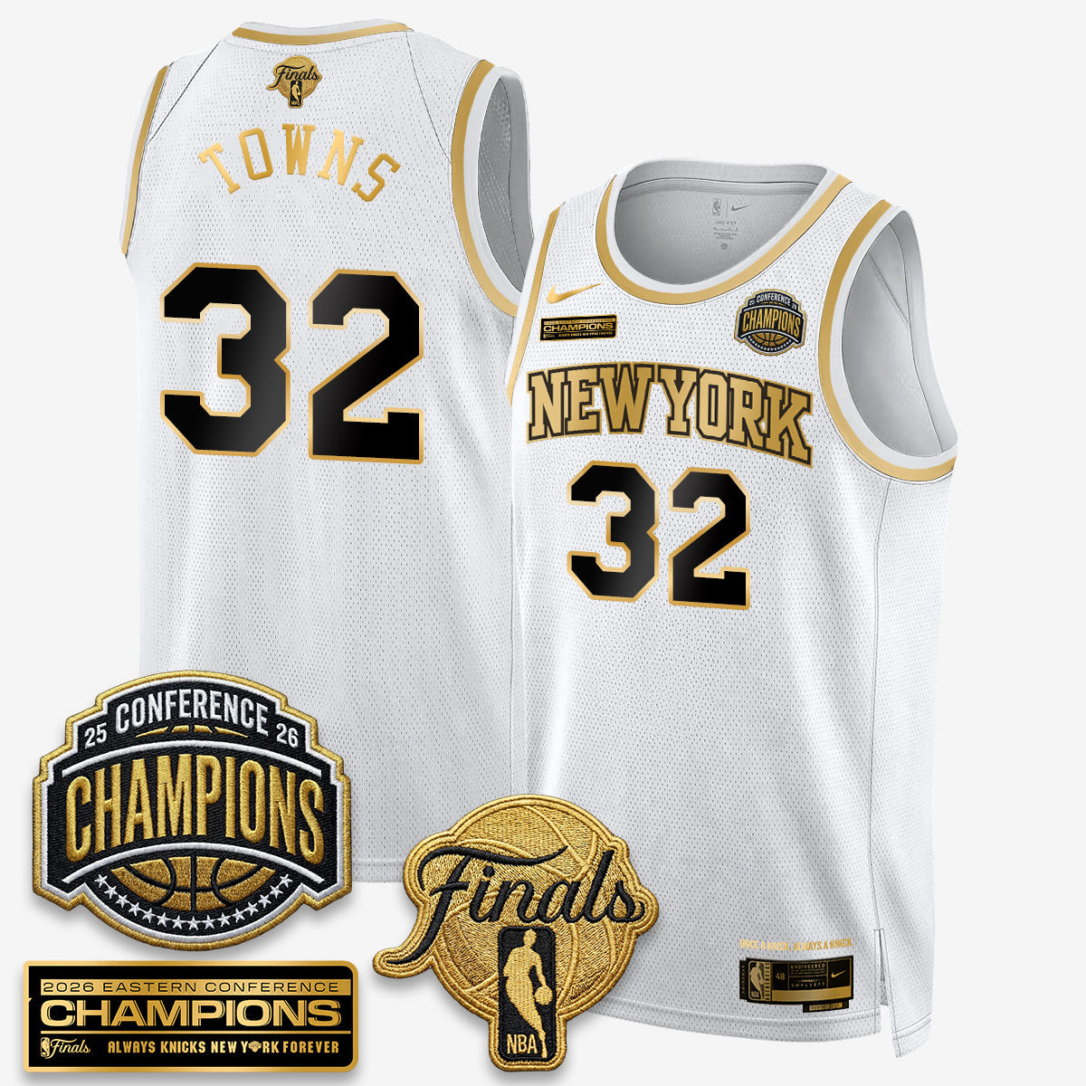 NYK 2026 NBA Eastern Conference Champions Black Gold Edition Jersey - Stitched (2) product image 20, provided for visual