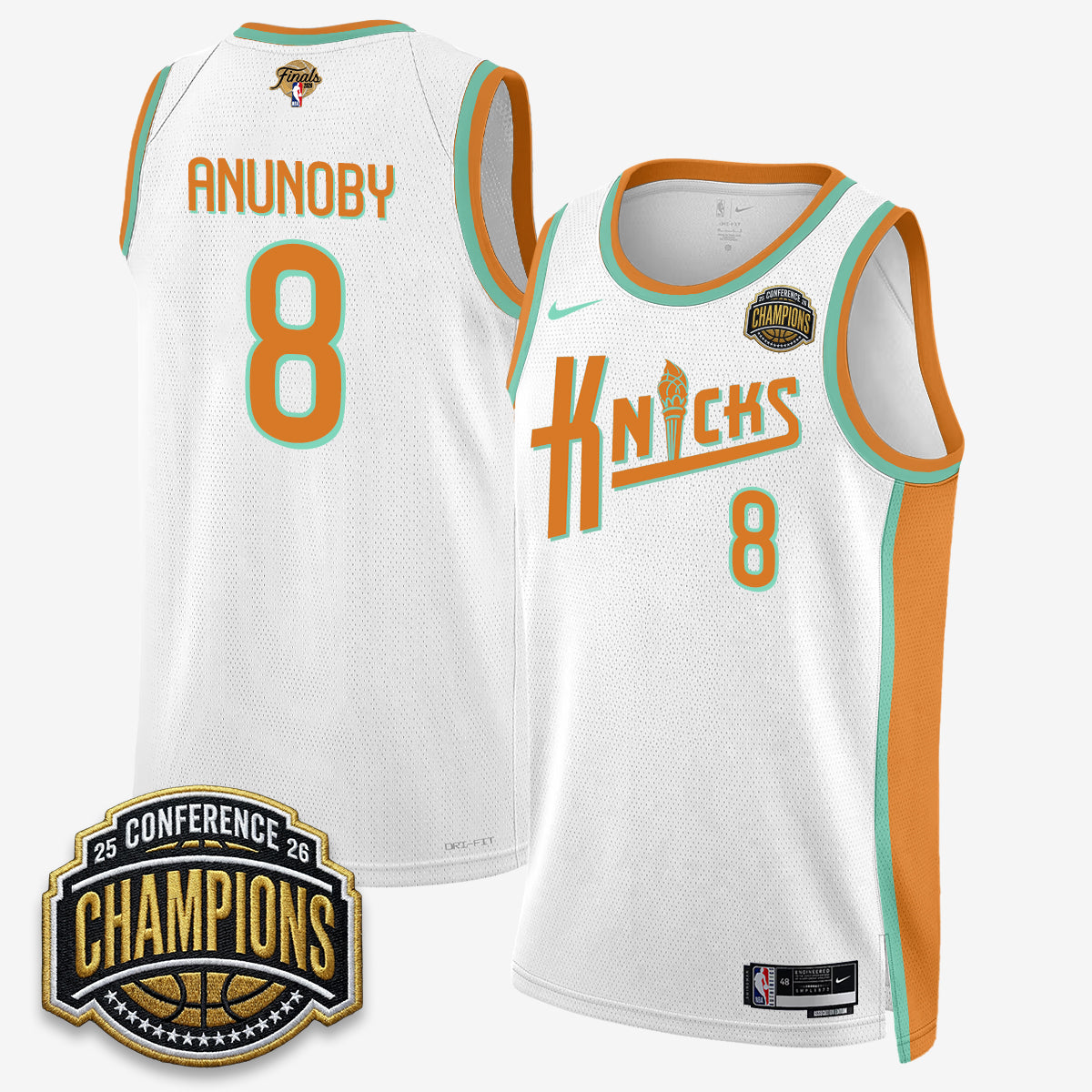 NYK 2026 Eastern Conference Champions Special Edition Jersey V2- Stitched product image 3, provided for visual reference and