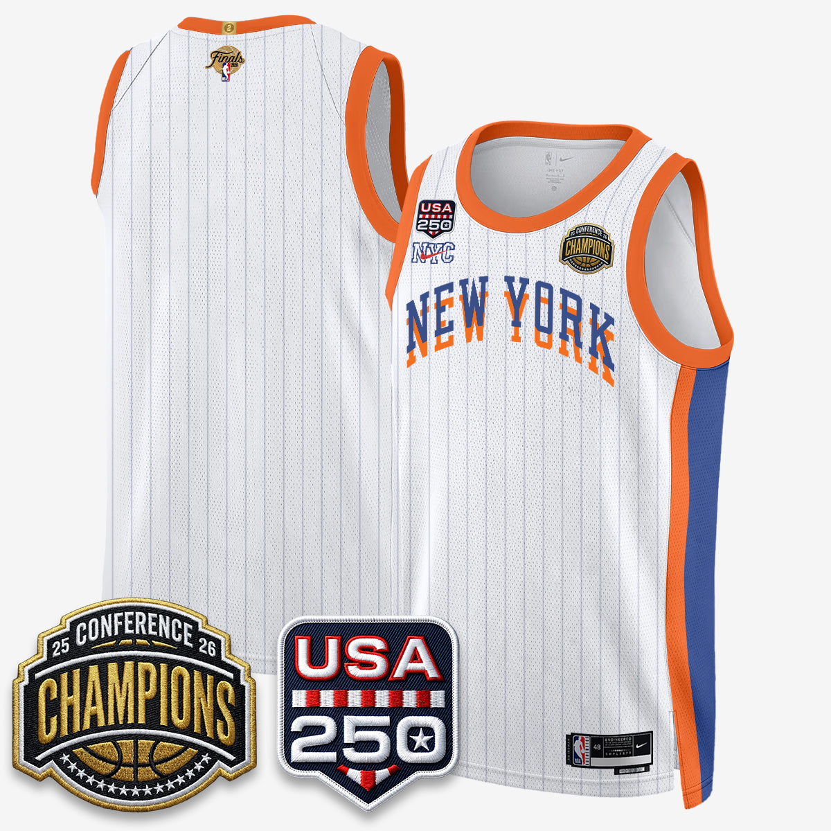 NYK 2026 NBA Eastern Conference Champions City Edition Jersey V2- Stitched (2) product image 18, provided for visual