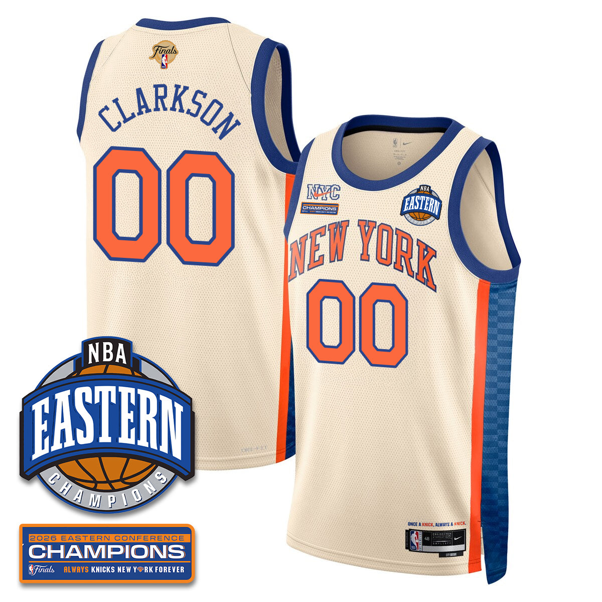 NYK 2026 NBA Eastern Conference Champions City Jersey - Stitched product image 16, provided for visual reference and product