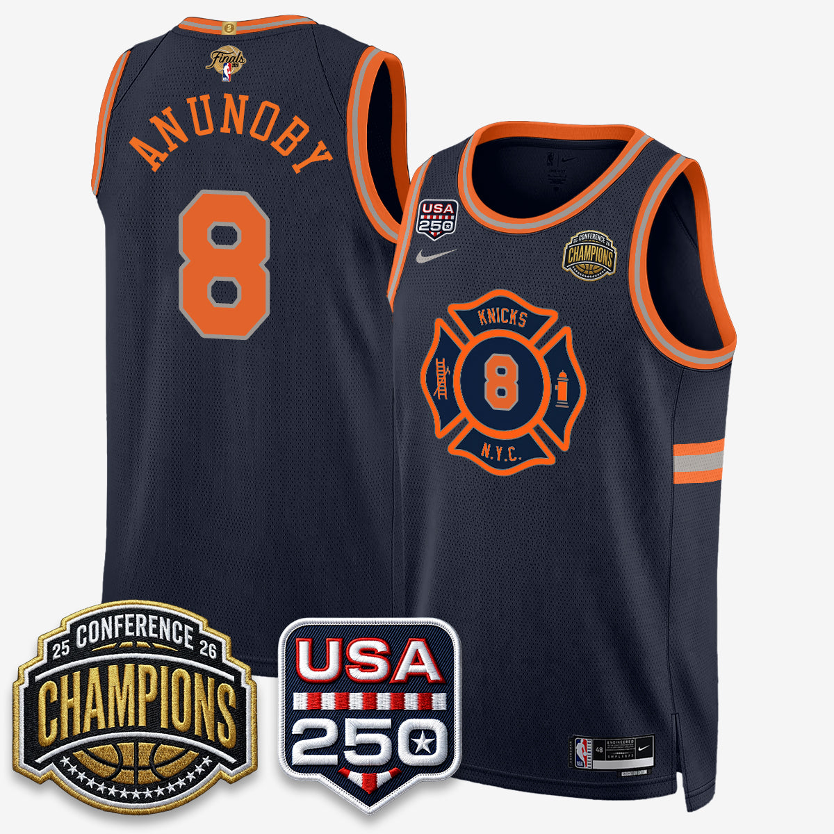 NYK 2026 NBA Eastern Conference Champions City Edition Jersey V2- Stitched (2) product image 30, provided for visual