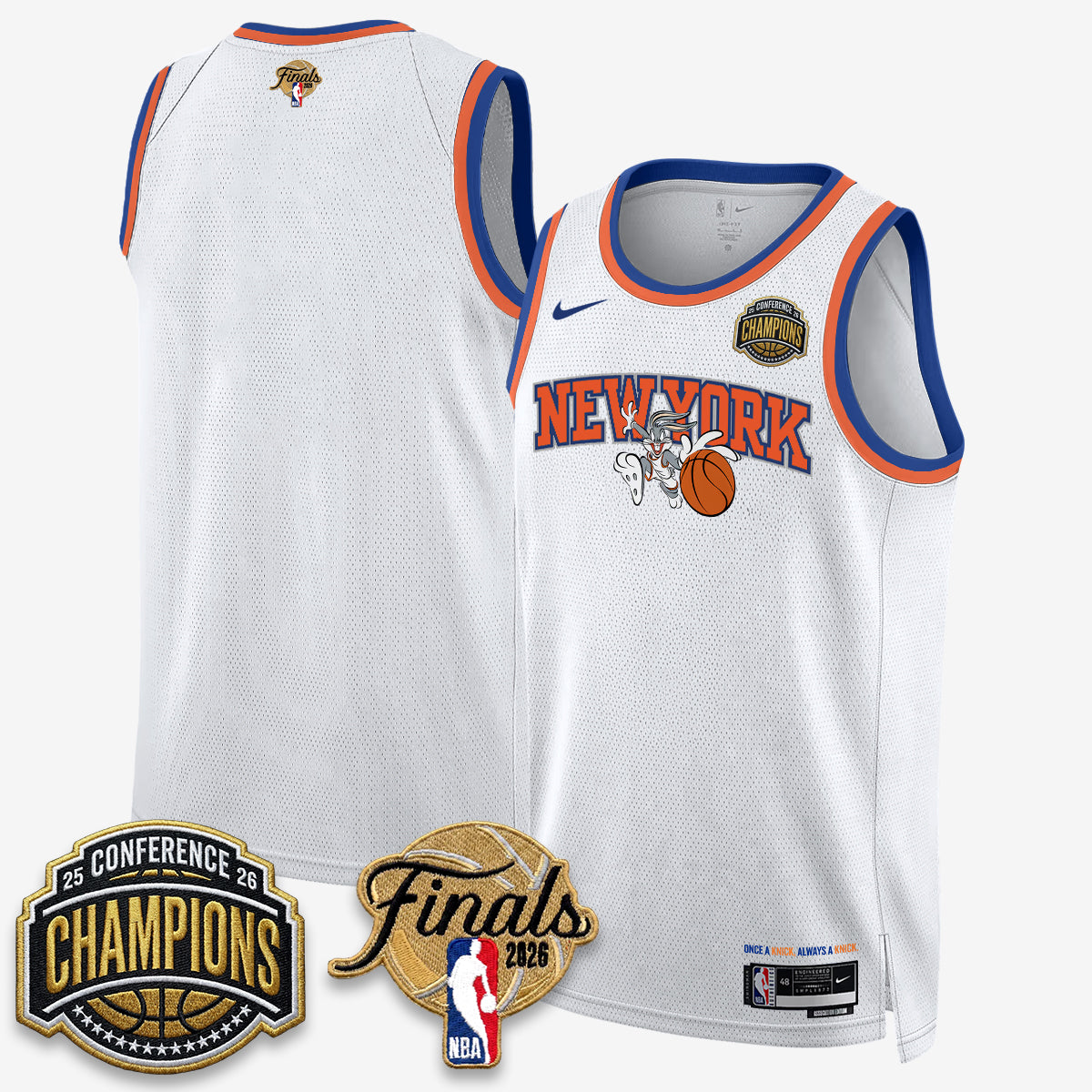 NYK 2026 NBA Eastern Conference Champions x Looney Tunes Vapor Jersey V2- Stitched product image 9, provided for visual