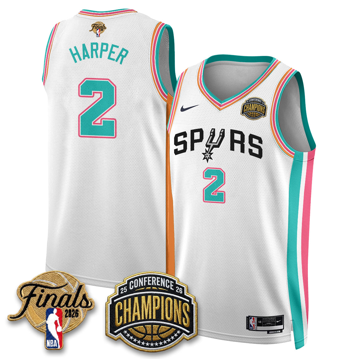 SAS 2026 NBA Western Conference Champions Vapor City Edition Jersey - Stitched product image 24, provided for visual