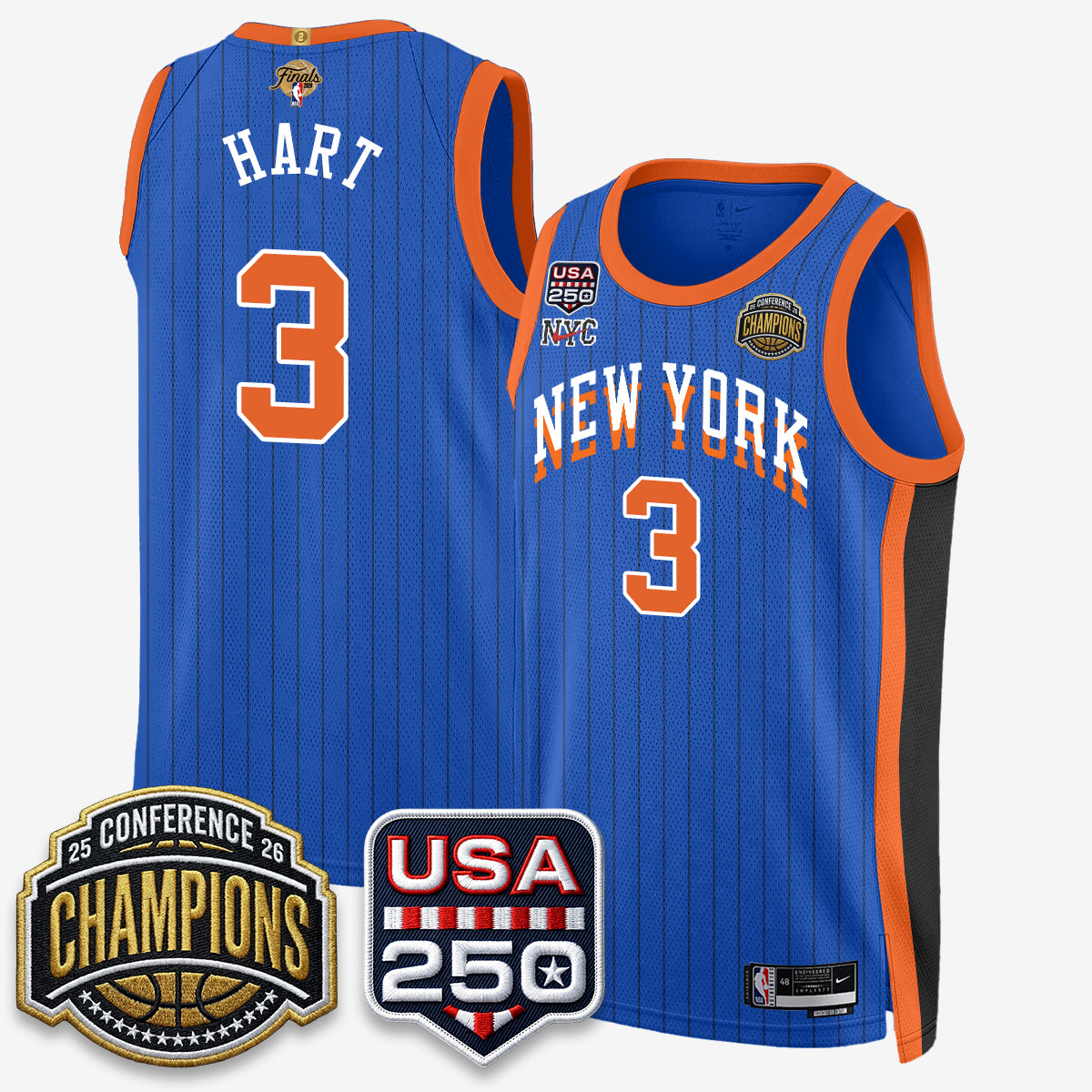 NYK 2026 NBA Eastern Conference Champions City Edition Jersey V2- Stitched (2) product image 19, provided for visual