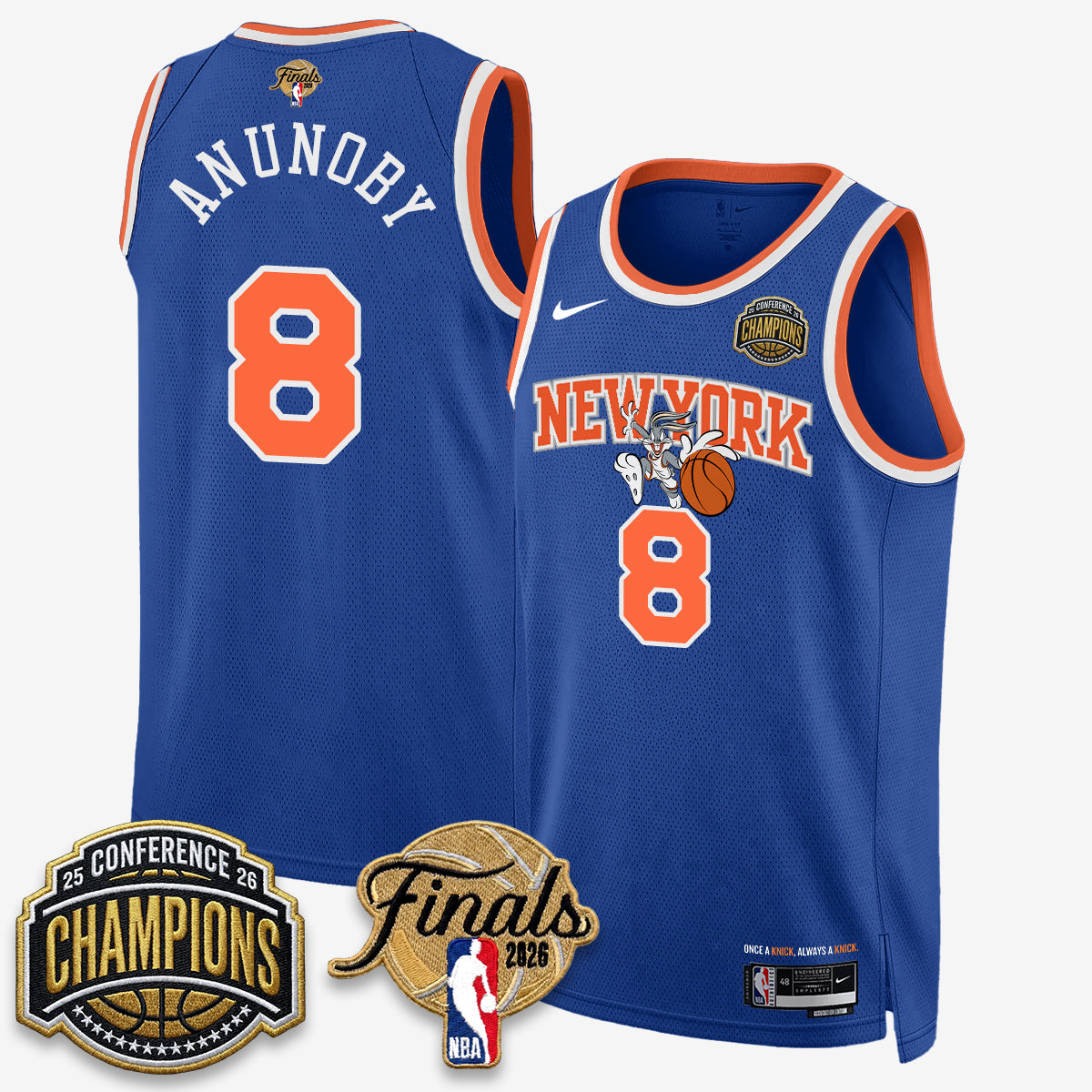 NYK 2026 NBA Eastern Conference Champions x Looney Tunes Vapor Jersey V2- Stitched product image 12, provided for visual