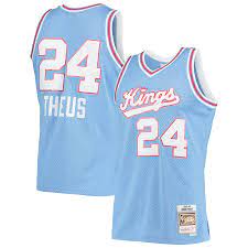 Sacramento Kings Reggie Theus Light Blue 1985-86 Hardwood Classics Swingman Jeresy product image 1, provided for visual