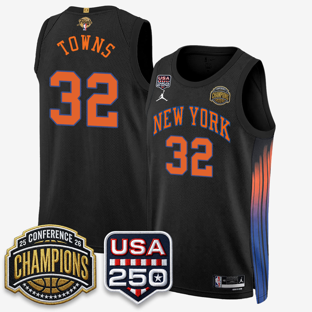 NYK 2026 NBA Eastern Conference Champions City Edition Jersey V2- Stitched product image 20, provided for visual reference