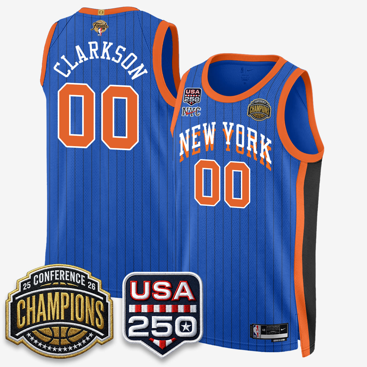 NYK 2026 NBA Eastern Conference Champions City Edition Jersey V2- Stitched (2) product image 15, provided for visual