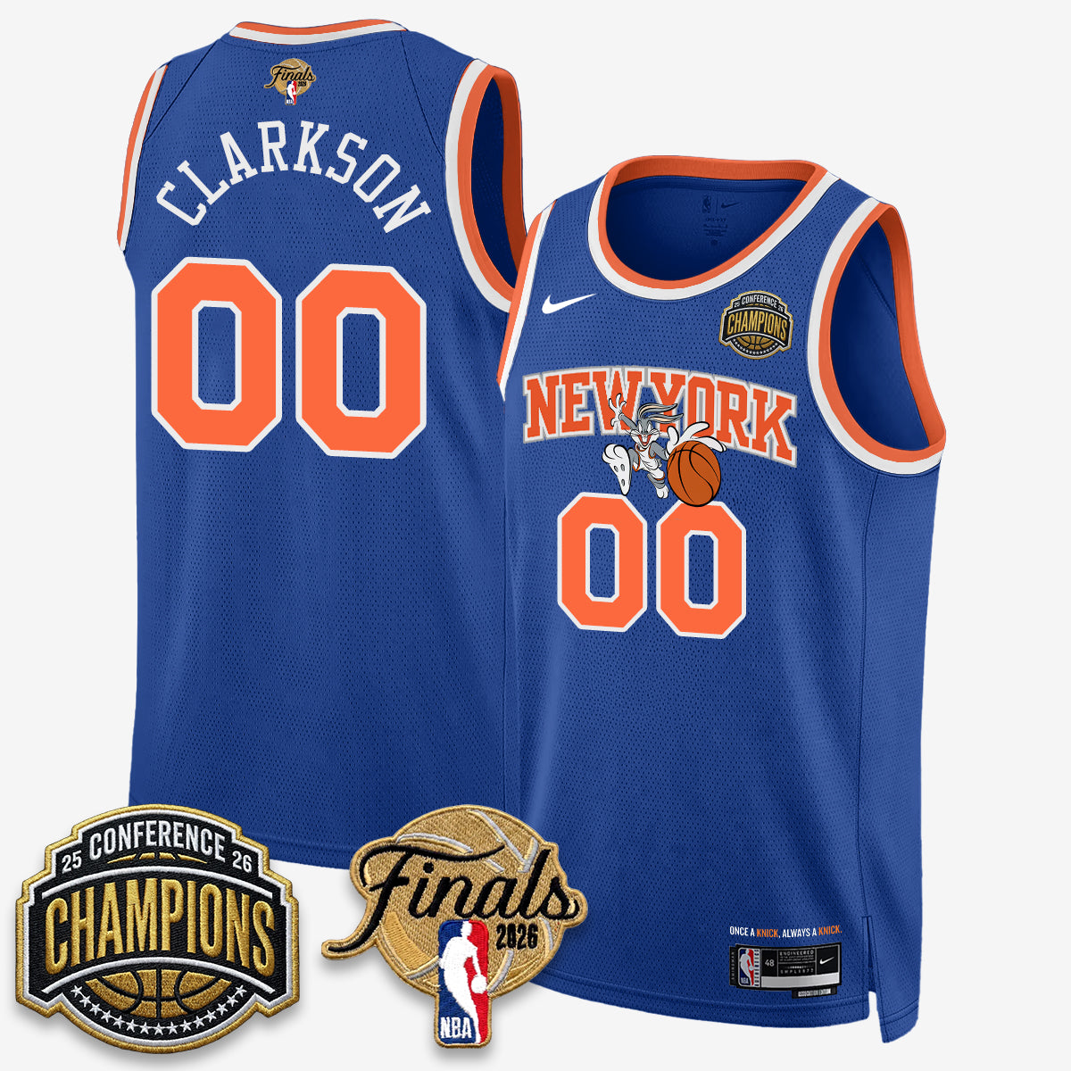 NYK 2026 NBA Eastern Conference Champions x Looney Tunes Vapor Jersey V2- Stitched product image 17, provided for visual