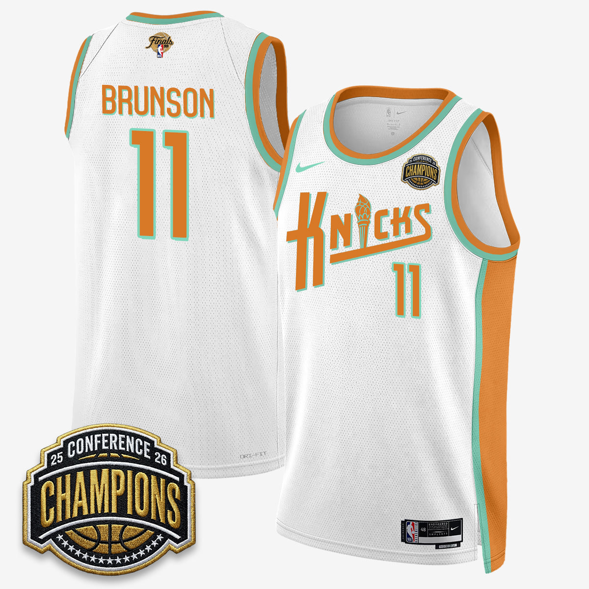 NYK 2026 Eastern Conference Champions Special Edition Jersey V2- Stitched product image 1, provided for visual reference and