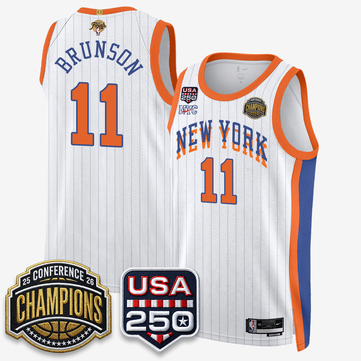 NYK 2026 NBA Eastern Conference Champions City Edition Jersey V2- Stitched product image 2, provided for visual reference