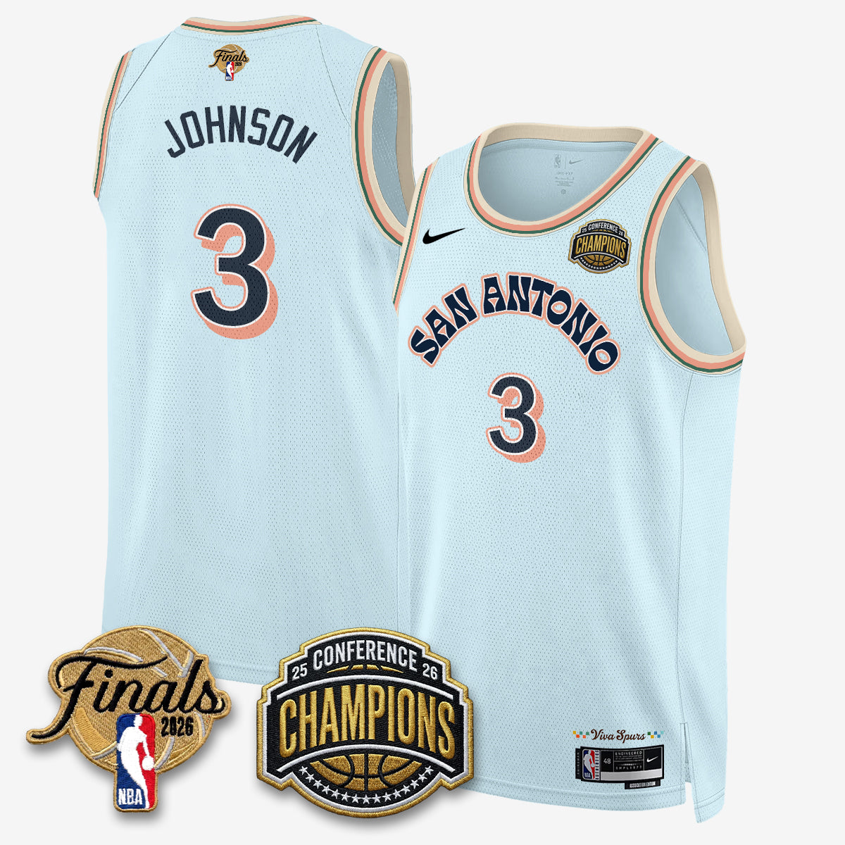 SAS 2026 NBA Western Conference Champions Vapor City Edition Jersey - Stitched product image 32, provided for visual